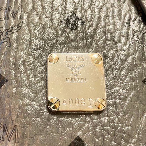 MCM Small Drawstring Visetos Coated Canvas Bag - Picture 10 of 12